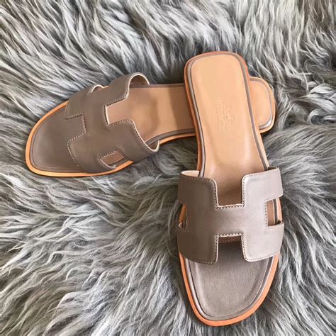 hermes oran taupe|hermes oran sandals.